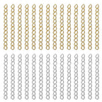 Mulutoo 200 Pcs Chain Extender for Jewelry Making, Bracelet & Necklace Extension Chain, Silver & Gold, 70mm x 4mm - color: Gold and Silver, size: 70mmx4mm