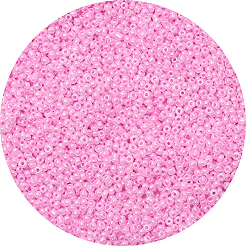 10000pcs Pink Glass Seed Beads Bulk,2mm 12/0 Seed Pony Beads for Bracelets,Necklace,Jewelry Making -Waist Spacer Bead for DIY Craft Projects - color: Lotus Pink, size: 2mm