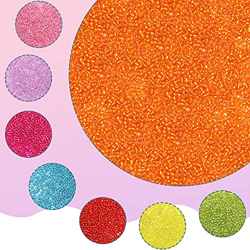 5100 Pcs Size 8/0 Glass Seed Beads, 3 mm Rose Gold Small Mini Spacer Loose Pony Beads for Jewelry Making and DIY Crafts - color: Rose Gold, size: Medium
