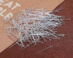 Shapenty 200PCS Mini Metal Wire Eyepins Beading Small Open Eye Head Pins Needles Bulk for DIY Craft Bead Earring Pendant Necklace Bracelet Jewelry Charm Finding Making (28mm/1.1Inch, Silver) - color: Silver, size: 28 mm