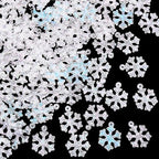 SUNNYCLUE 1 Box 100Pcs Snowflakes Christmas Charm Winter Charms Bulk Resin Transparent Clear White Pink Tiny Glitter Xmas Winter Snow Shaped Small Charm for Jewelry Making Charms DIY Earring Crafts - style: Snowflake 2