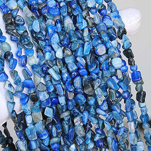 MJDCB Natural Irregular Shape Stone Beads 6-8mm kyanite Gemstone Energy Cured for Jewelry Making Necklaces - color: Kyanite