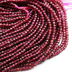 Natural Stone Beads Garnet Gemstone Faceted Loose Beads for DIY Jewelry Making Necklace Bracelrt 2 Strands/Pack Length 15" Size 4.5mm - size: 4.5mm