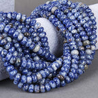 ICAI Beads 5x8mm Natural (Blue Jasper, 5x8) Beads Rondelle Spacer Loose Beads for Jewelry Making DIY Crafts Design 1 Strand 15" APPR - color: Blue Jasper, size: 5x8