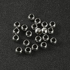 60 Pcs 304 Stainless Steel Smooth Round Spacer Beads 5mm Hole,Seamless Loose Beads for DIY Bracelet Jewelry Making Findings 9mm - color: steel, size: 9*5mm