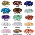 1500pcs Gemstone Chip Beads DIY Jewelry Making, Healing Engry Crystals Polishing Crushed Irregular Shaped Beads with Box (15 Materials) - color: 15 Materials