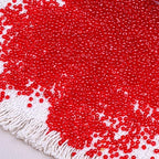 2000pcs Glass Seed Beads Bulk, 4mm 6/0 Mini Pony Spacer Small Individual Color Seed Beads for DIY Bracelet Necklaces Wrist Jewelry Making, Translucent Red - color: Translucent Red