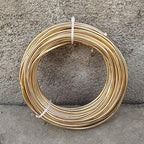 INSPIRELLE 9 Gauge 42 Feet KC Gold Aluminum Craft Wire Bendable Metal Wire for Jewelry Craft Making - color: KC Gold, size: 9 Guage (3.0mm)