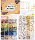 ADIIL 7200 Pcs Clay Beads Friendship Bracelet Making Kit, 24 Colors 6mm Polymer Heishi Beads, Neutral