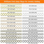 2400pcs Oval Jump Rings Stainless Steel Jump Rings Oval Open Ring Open Jumps Ring Diameter 4mm 5mm 6mm 7mm for Jewelry Making Supplies Earring Bracelet Necklace DIY Craft Making(6 Colors) - color: 6 colors B