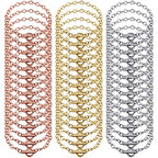 Hicarer 45 Pieces Bracelet Chains with OT Toggle Clasp Stainless Steel Bracelet Link Chains DIY Jewelry Making Supplies for Women Jewelry Crafts(Silver, Gold, Rose Gold) - color: Silver, Gold, Rose Gold