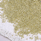 2000pcs Glass Seed Beads Bulk, 4mm 6/0 Mini Pony Spacer Small Individual Color Seed Beads for DIY Bracelet Necklaces Wrist Jewelry Making, Bright Gold - color: Bright Gold