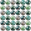 100Pcs Natural Stone Beads 6mm Moss Agate Round Gemstone Loose Beads with Elastic Bracelet String for Bracelets Necklace Jewelry Making - color: Moss Agate, size: 6mm