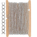 THREENEST 16.4-Feet Width 3mm Stainless Steel Extander Chains, Welded Permanent Cable Craft Tail Curb Chain for Necklace Bracelet Earring Jewelry Making - color: Stainless Steel, size: Extender Chains(Width 3mm)