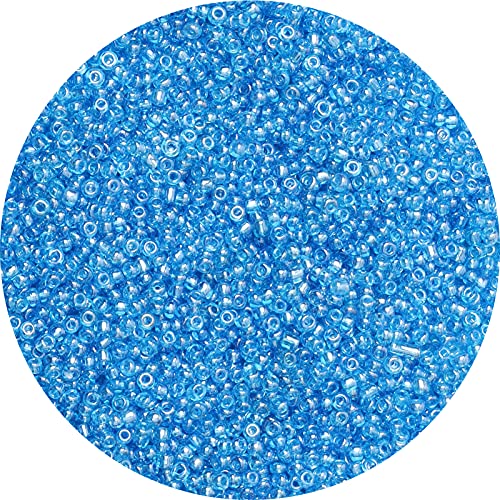5000pcs Blue Glass Seed Beads Bulk,3mm 8/0 Seed Pony Beads for Bracelets,Necklace,Jewelry Making -Waist Spacer Bead for DIY Craft Projects - color: Dark Blue, size: 3mm