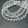 Natural Gemstone Clear Transparent Round Crystal Loose Beads Bijoux DIY Jewelry Choker Necklace Earrings Dangle Charms Making Findings/Accessories 1 Strand 15.5 inches (4mm, Transparent) - color: Transparent, size: 4mm