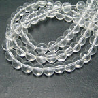 Natural Gemstone Clear Transparent Round Crystal Loose Beads Bijoux DIY Jewelry Choker Necklace Earrings Dangle Charms Making Findings/Accessories 1 Strand 15.5 inches (4mm, Transparent) - color: Transparent, size: 4mm