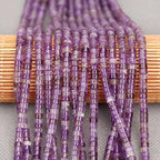 BONNY BOXX 150PCs Natural Amethyst Spacer Beads, Loose Semi Precious Flat Round Gemstone Heishi Disc Stone Beads for Beading Jewelry Making 4mm*2mm - color: Amethyst, size: 4MM*2MM