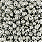 250 Round Silver Acrylic Beads 10mm Diameter with 1.8mm Hole - color: Silver, size: 10mm