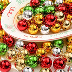 20mm Acrylic Beads 100pcs Christmas UV Color Bead Xmas Color Opaque Beads for DIY Bead Pen (uv Xmas) - color: golden&silver&green&red