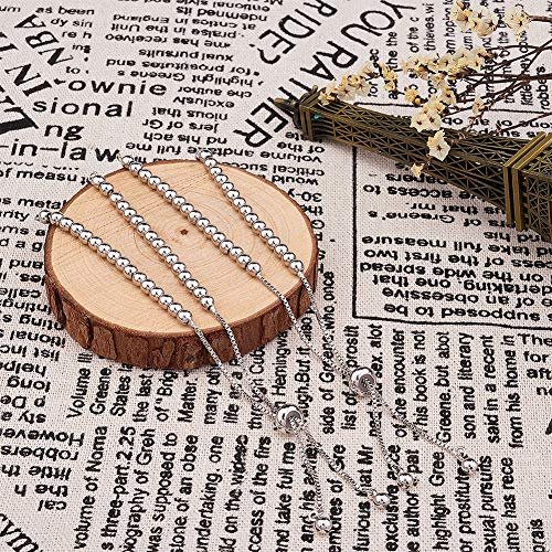 DanLingJewelry 10pcs Adjustable Slider Bracelet Slider Extender Chains Friendship Bracelets with Round Beads for Jewelry Making DIY 9 Inches(246mm) PP - color: StyleⅧ-10 pcs-Platinum