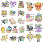 Huquary 24 Pcs Graduation Diamond Art Painting Keychain Kits 5D DIY Graduation Diamond Art Ornaments Class of 2026 Congrats Grad Crafts for Grad Party Favors Decorations Backpack Charms Accessories - style: Graduation