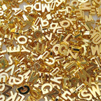 300+ Pieces 9x12mm Big Large Alphabet Letter Beads Charms A-Z Mixed Plastic Shape Loose Bead for Jewelry Making Bracelets Necklaces Key Chains (Golden) - color: Golden, size: 300 Pieces
