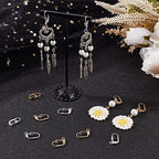 Beebeecraft 1 Box 40Pcs Leverback Earring Findings 24K Gold Plated Brass French Earring Hooks with Open Loops Silver and Gold 16.5x11mm Interchangeable Dangle Ear Wire Findings for Jewelry Making - color: Leaf Leverback Earring