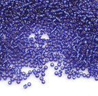 Perlin Glass Seed Beads 2mm 11/0 Round Mini Small Pony Beads 6500pcs for Making Earrings Bracelets Pendants Waist Jewelry DIY Handmade Silver Lined Color Kit (Royal Blue) - color: Royal Blue