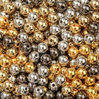 10mm Acrylic Beads 400pcs Golden&Silver&Grey Bead Round Bubble Beads for DIY Craft Jewelry Necklace Making (Golden&Silver&Grey) - color: golden&silver&grey