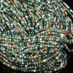 Song Xi 180pcs 2mm Natural Indian Agate Gemstone Beads Faceted Round Loose Stone Beads for Jewelry Making - color: Indian Agate, size: 1.9-2.4mm