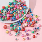 DAHI 250pcs 6mm Polymer Clay Beads Round Beads for Making Bracelet Necklace Earring Accessories DIY Handmade Craf（6mm） - size: 6x6mm