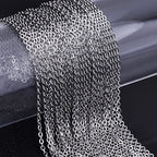 Outus 33 Feet Stainless Steel Chain Silver DIY Link Necklaces Chains with 20 Lobster Clasps and 30 Jump Rings for Jewelry Making (2.5 Mm) - size: 2.5 mm Wide