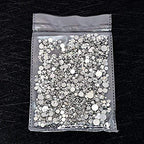 AD Beads 1440 Pieces Mixed Size No Hotfix Glue on Quality Glass Flatback Rhinestones Round Crystal Gems (29 Metallic Silver) - color: Labrador 29