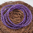 MASSIVE BEADS Handmade Yoga Stretch Elastic Bracelet Natural Stone Crystal Healing Power Energy Gifts for Unisex Adult 4mm 6mm 8mm 10mm - color: Amethyst(Love Guardian), size: 4mm