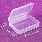 SATINIOR 12 Pack Clear Plastic Beads Storage Containers Box with Hinged Lid for Beads and More (4.45 x 3.3 x 1.18 Inch) - size: 4.45 X 3.3 X 1.18 Inch