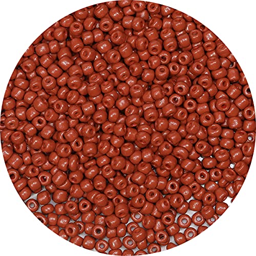 Bala&Fillic Coffee Color 4mm Seed Beads About 1200pcs/100Grams in Bag, 6/0 Glass Craft Beads for Making Bracelet and Necklace (Coffee) - color: Coffee -4mm