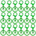 30Pcs Lobster Claw Clasps Keychain for Jewelry Making,Metal Lobster Clasp Swivel Trigger Clips with Swivel Clasps Hook Clips Flat Split Keychain Ring for DIY Craft Jewelry Making(Green) - color: Green