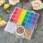 Pride Rainbow Clay Beads Bracelets Making Kit, Love is Love Beads Art DIY Craft Kit, Rainbow Color Jewelry Making Kit Party Supplies, Set of 1 Box