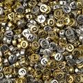 495pcs John Bead 7mm Silver and Gold Round Acrylic Alphabet Beads for DIY Craft Jewelry Bracelet Necklace Making - color: Red