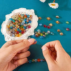 180Pcs 8mm Faceted Electroplate Glass Beads AB Color Plated Faceted Round Beads Transparent Crystal Loose Spacer Beads for DIY Bracelet Earring Jewelry Making - color: 18 Colors
