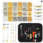 fuvooi Jewelry Repair Kit, Jewelry Making Supplies Kit Jewelry Pliers Set with Wires, Chain, Tweezers, Lobster Clasps, Jewelry Jump Rings