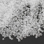 Perlin Glass Seed Beads 2mm 11/0 Round Mini Small Pony Beads 6500pcs for Making Earrings Bracelets Pendants Waist Jewelry DIY Handmade Transparent Color Kit (White) - color: White