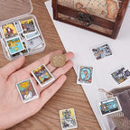 SUNNYCLUE 1 Box 18 Styles Tarot Charms Tarot Card Charm Bulk Acrylic Lucky Fortune Astrology Divination Amulet Magic Pendants for Jewelry Making DIY Crafts Supplies - style: Tarot 1