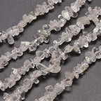 KitBeads 200-230pcs Clear Quartz Chip Beads: Natural Healing, Irregular Shaped, White Clear for Jewelry Making