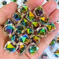 Mixed Lots Shiny AB Color Acrylic Faceted Cube Bead DIY Beading Hairband Bracelets Necklace Craft Embelishment (Gradient-Cube) - color: Gradient-Cube
