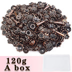Jdesun 120 Gram Mixed Styles Bead Caps Tibetan Alloy Flower Caps Spacer Beads Jewelry Accessories for DIY Necklace Bracelet Crafts, Antique Red Copper - color: Red Copper