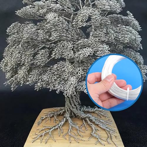 18 Gauge Aluminum Craft Wire, 164FT Bendable Metal Wire for Jewelry Making, Wreath Making, Beading - Silver
