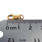 11.7MM 14K Solid Yellow Gold Oval Lobster Clasp with Ring 14.5MM Overall Length Made in Italy by CRAFT WIRE - size: 14.5MM