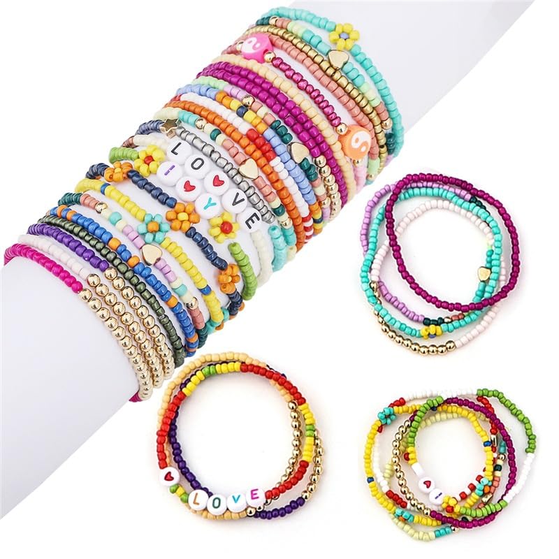 Mix 15 Color Glass Seed Tube Beads Glass Bugle Beads Loose Kit for Jewelry Making DIY Craft Beading (Mix 15 Color, Red) - color: Red